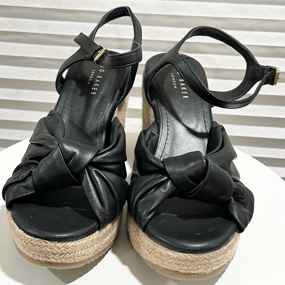 🌸TED BAKER🌸 Taymin Knotted Espadrille Wedge Sandal Size: 37 - Picture 6 of 12